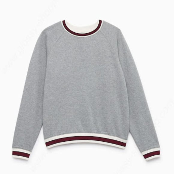 Little Moon Tops - LITTLE MOON Aritzia Amaranth Ringer Sweatshirt Q41